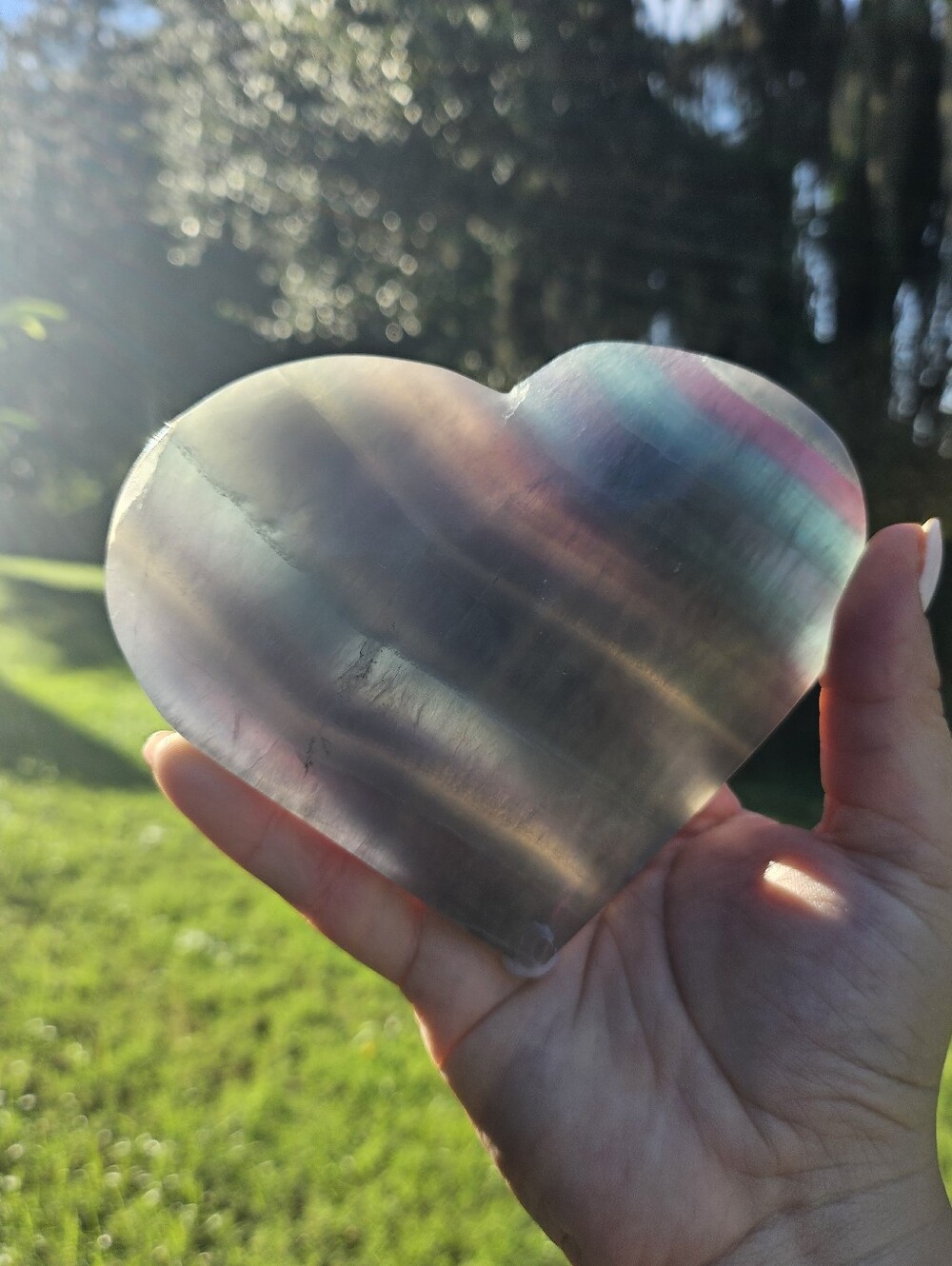 Blue Fluorite Heart